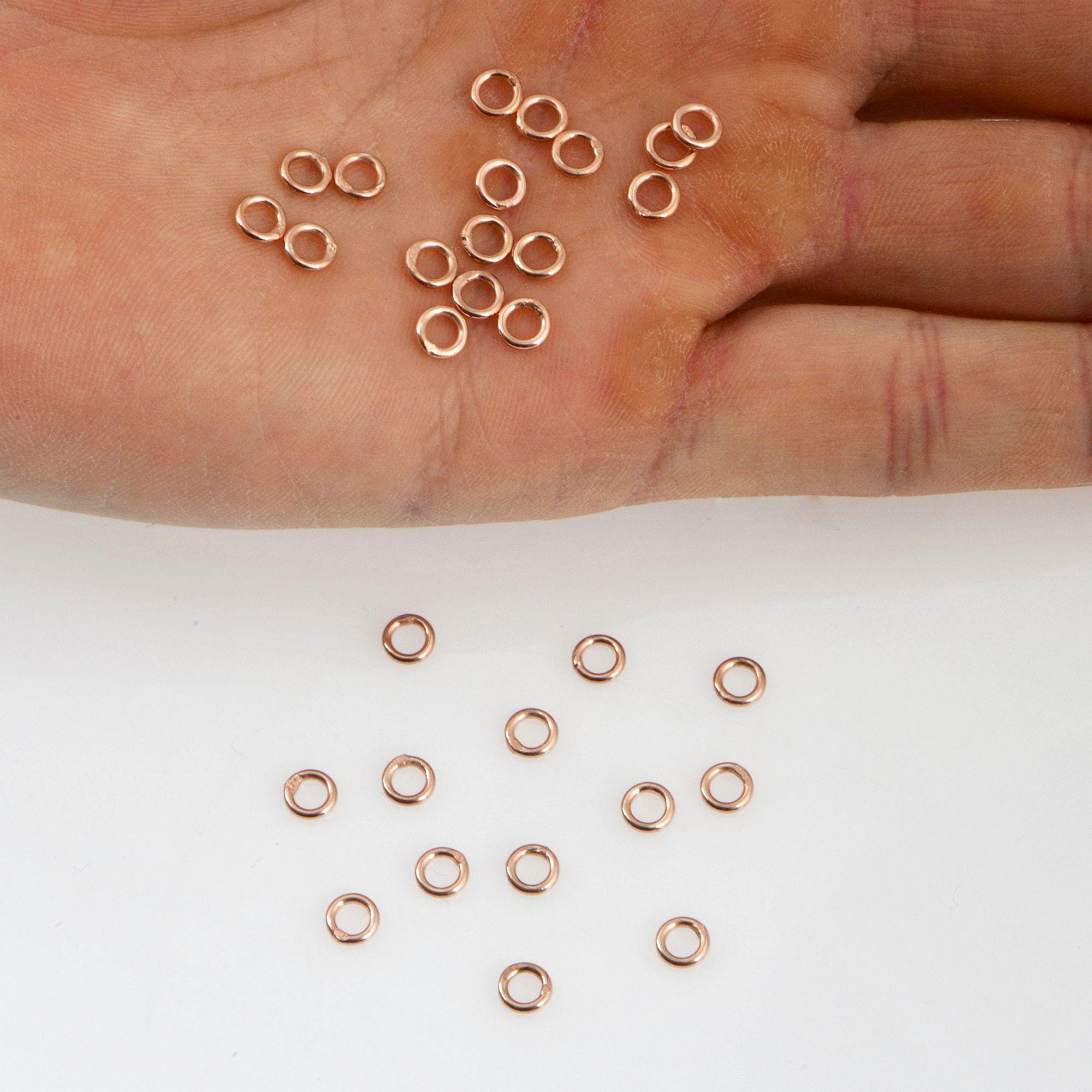 925 Silver Rose Gold High Quality CLOSED Jump Rings, CLOSED Jump Rings, Sterling Silver Closed Rings Jewelry Supplies, RGM103A-D
