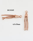 925 Sterling Silver Rose Gold Small Tassels, Handmade Silver Tassels, Solid Silver Tassels, Pendants Tassels, Jewelry Supply, RGM105