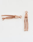 925 Sterling Silver Rose Gold Small Tassels, Handmade Silver Tassels, Solid Silver Tassels, Pendants Tassels, Jewelry Supply, RGM105