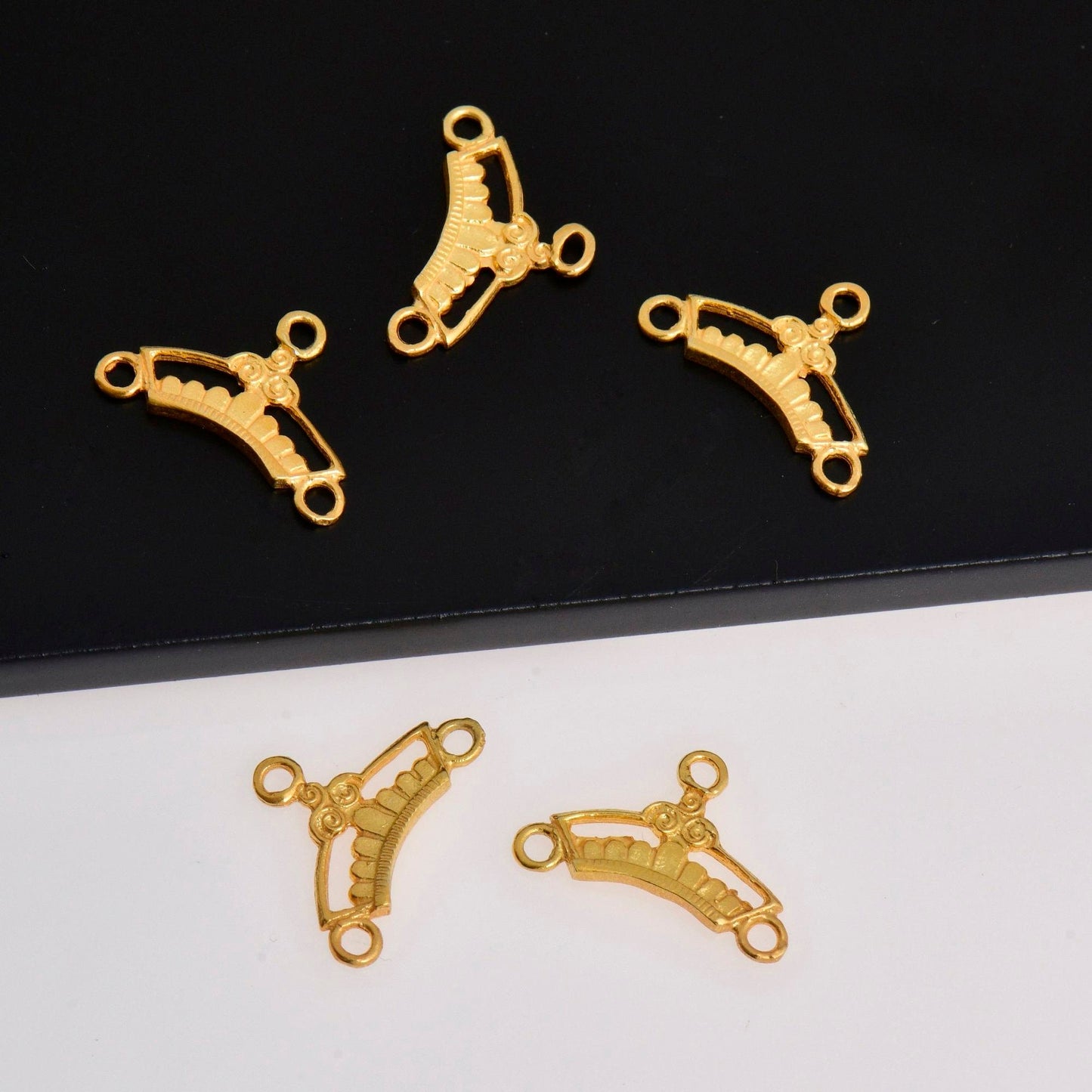 Sterling Silver Chandelier Component for Earring,Pendant, 24K Gold Vermeil Chandelier Connector, Chandelier Shape Jewelry Finding, SV18/S18