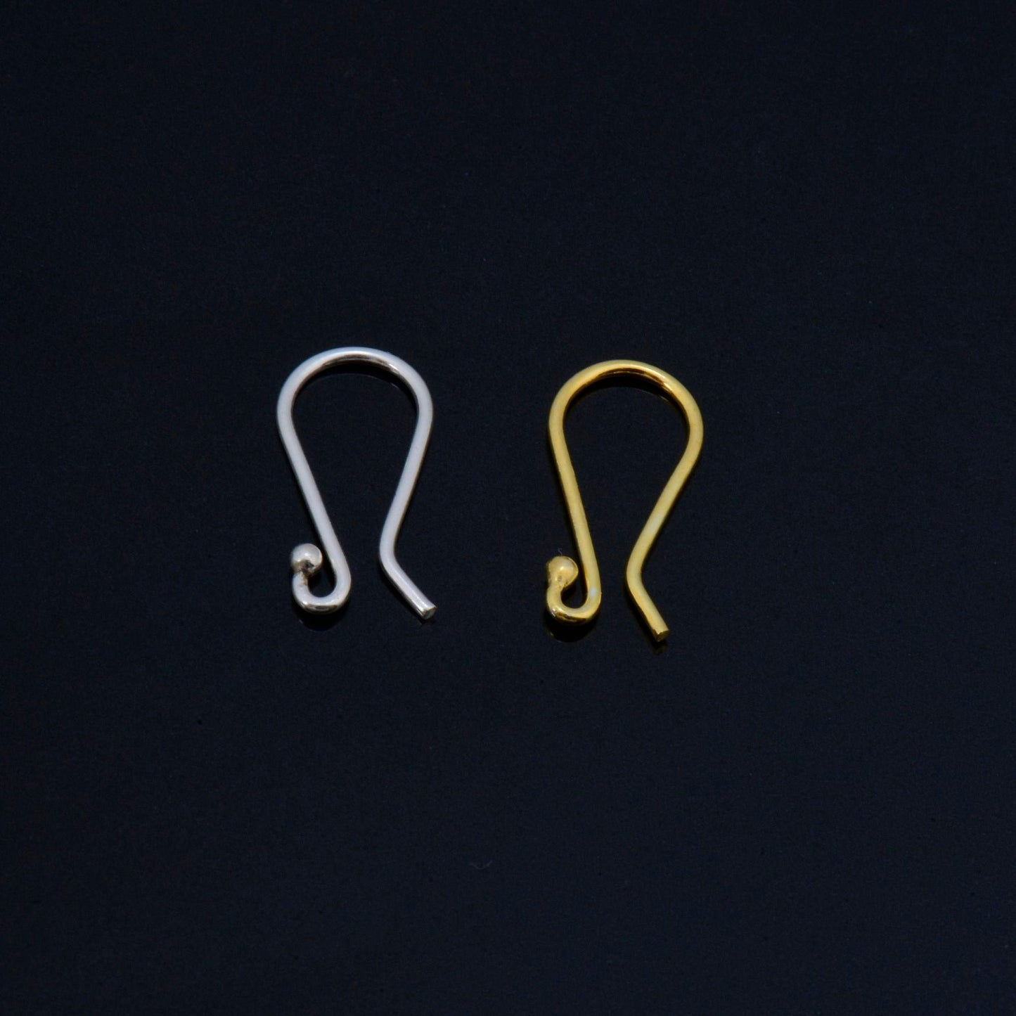24K Gold Vermeil Ear Wires, Plated Earring Hooks, 925 Silver Ball Ear Wires, Earrings Making Supply, Jewelry Making Findings, M38/VM38